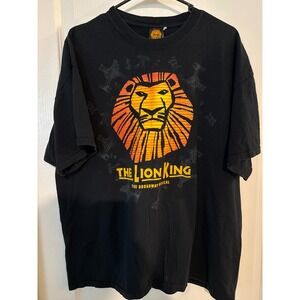 The Lion King Broadway Musical Black Graphic T Shirt XL
